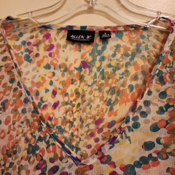 Allen B by Allen Schwartz Sheer Top Tie at Waist / Coverup M - Picture 4 of 6